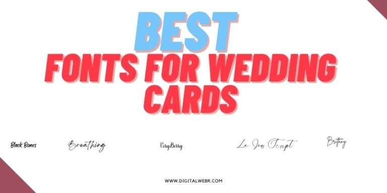 Best Fonts For Wedding Cards