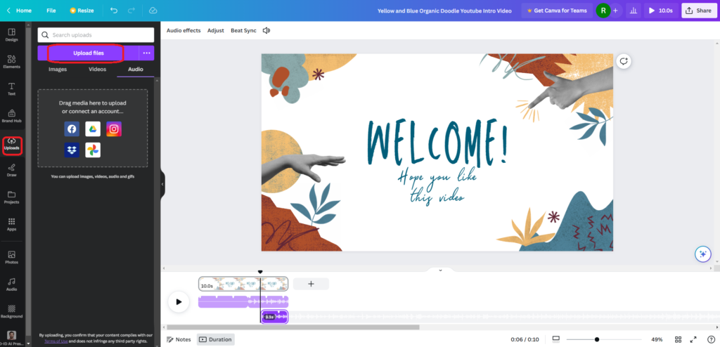 Remove Audio From Video in Canva
